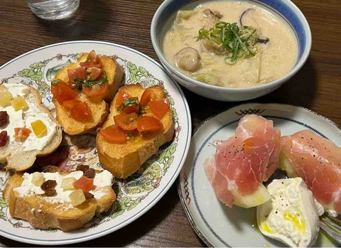 クリスマスイブの夫婦の夕飯