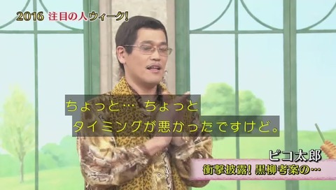 ピコ太郎 徹子の部屋