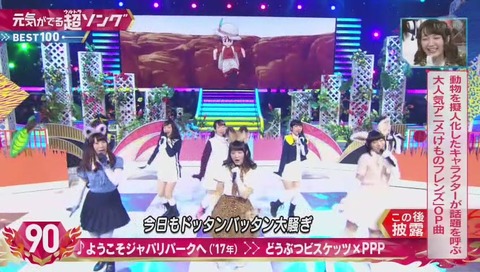 『ミュージックステーション』ウルトラFES 「けものフレンズ」 画像