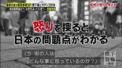 橋下×羽鳥の番組 蓮舫が登場の回 (165)