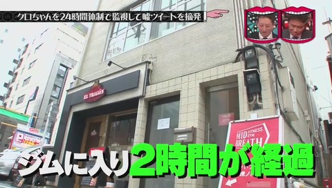 『水曜日のダウンタウン』クロちゃん監視企画