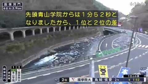 箱根駅伝 2020年 函嶺洞門『クマ出没注意』