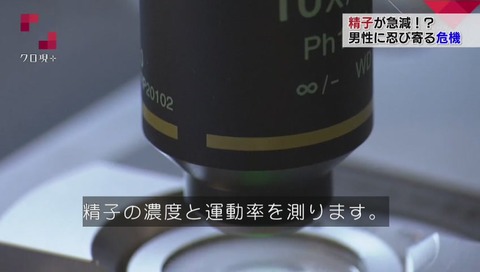 NHK「クローズアップ現代プラス」精子