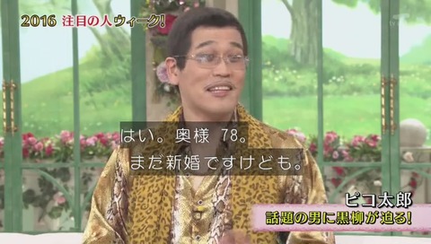 ピコ太郎 徹子の部屋