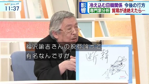 ワイドスクランブル 黒鉄ヒロシ 脱亜論にも触れる