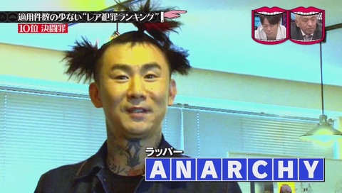 ラッパー「アナーキー」決闘罪で逮捕されたことがある