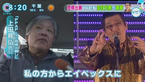 ピコ太郎 PPAP を特許庁へ出願した上田育弘 氏