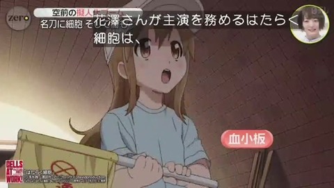 細胞の擬人化『はたらく細胞』血小板ちゃん