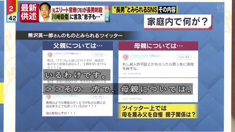 元農水事務次官 熊沢英昭 長男刺殺事件について