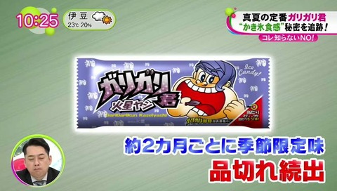 「ノンストップ」で「ガリガリ君」の「火星ヤシ」