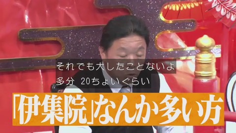 水曜日のダウンタウン「名前の画数 100画超えの人 存在する説」画像