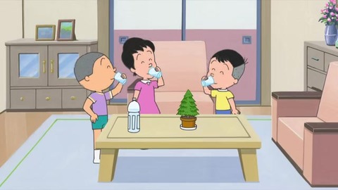 サザエさん「プレゼントの育て方」堀川くんのおばあちゃんが田舎から送った湧き水