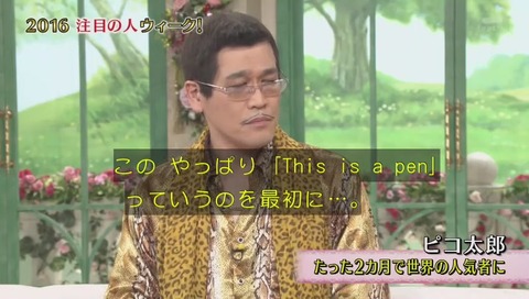 ピコ太郎 徹子の部屋