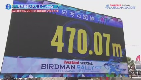 鳥人間コンテスト 2018 電気通信大学「らごぱすたん」