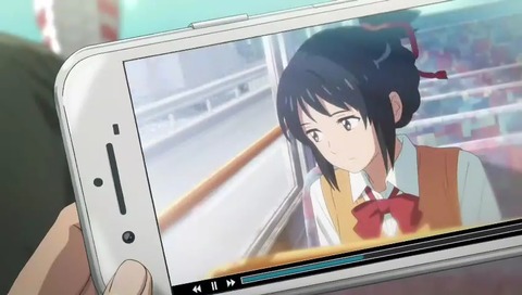 映画「君の名は。」地上波2回目 ソフトバンク社 おとうさん犬「天気の子コラボ」CM アニメ版