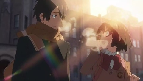 映画「君の名は。」地上波2回目 「Z会」のCM 合格発表シーン