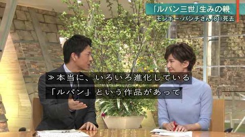 報道ステーション ルパン三世原作者 モンキー・パンチ他界