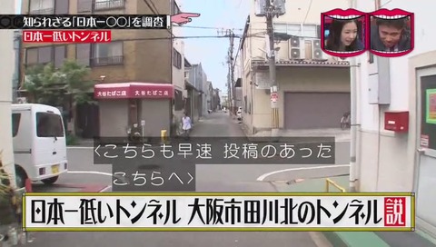 「日本一低いトンネル」 大阪市 田川北