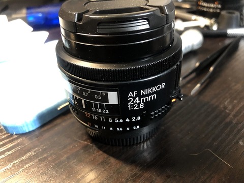 Nikon AiAF NIKKOR 24mm f2.8S ヘリコイド分解修理 : まるそんPHOTO日記