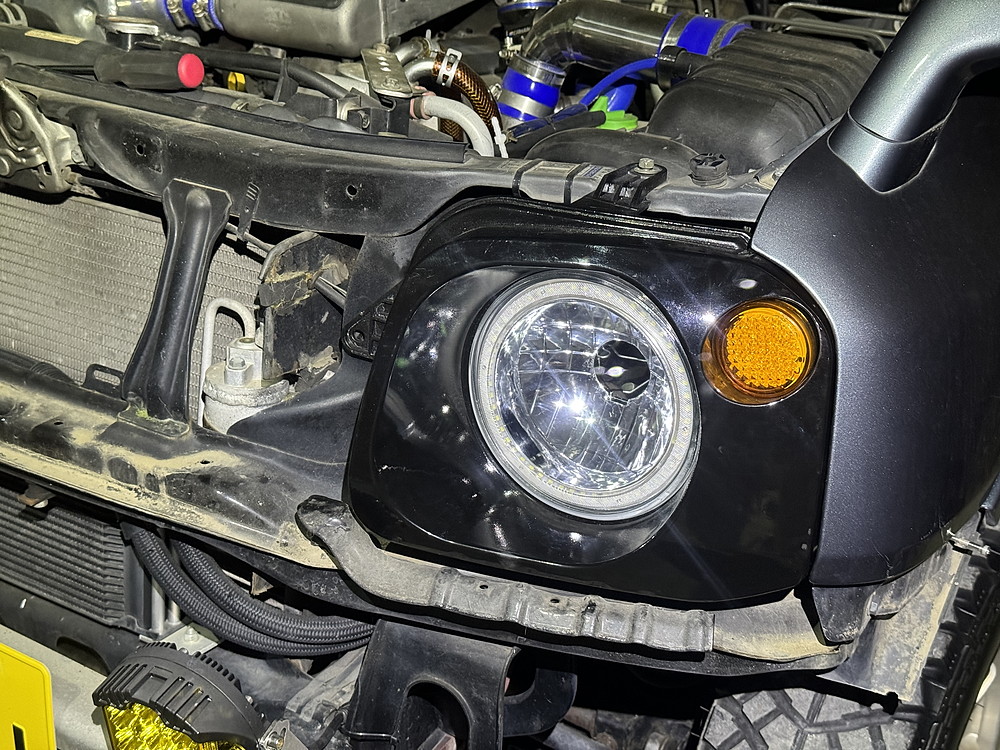 ジムニー　jb23w 丸目化ヘッドライトキット JB23スズキジムニー用ダックスガーデン丸型ヘッドライトフェイス