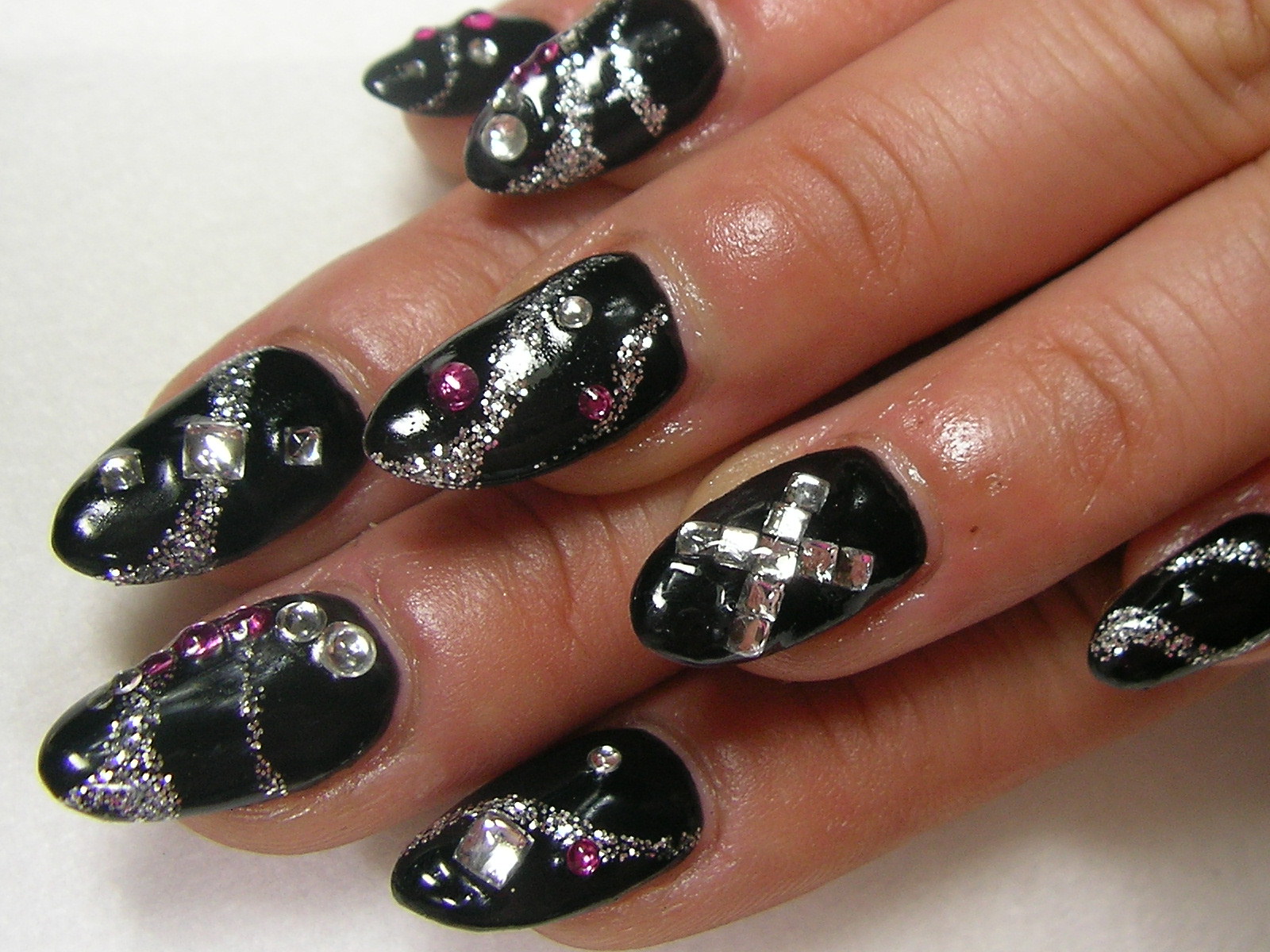 キラキラロックなブラックネイル 4 29 Sora Nailのブログ