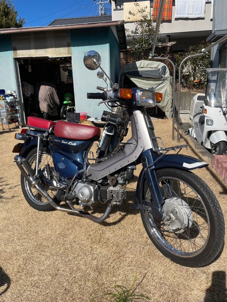 スーパーカブ90 HA02 で使用 ヨシムラサイクロン タイプ1 加工 UP仕様