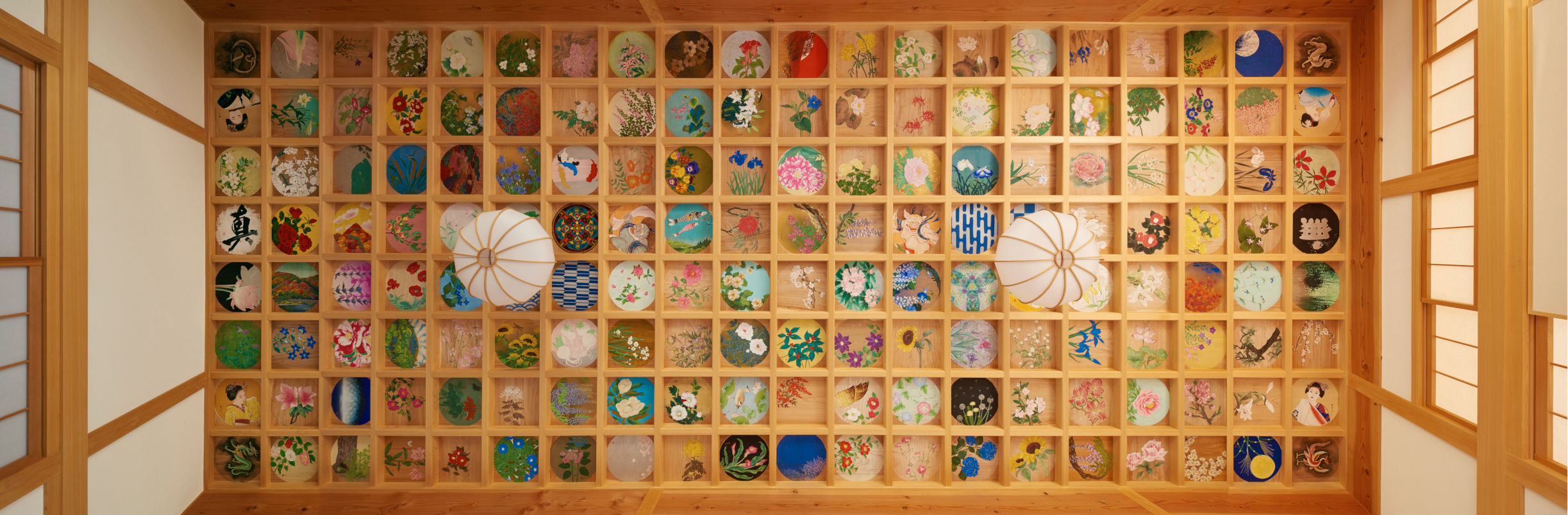 美品 掛け軸 加藤清人作 金地 夫婦鯉の滝登り図 共箱 太巻き付