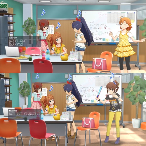 宿題頑張るやよいを応援するアイドルちゃんたち