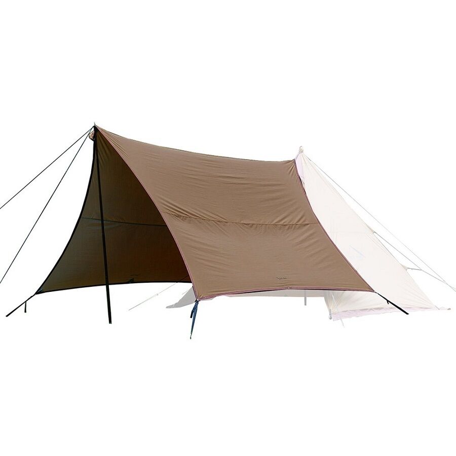ワンポールテント (tent-Mark DESIGNS サーカスST) にタープを連結 @飯