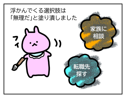 転職、家族に相談…どれも無理だと思いました
