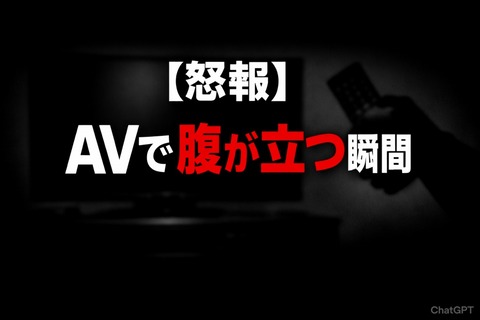 【怒報】AVで腹が立つ瞬間のサムネイル画像