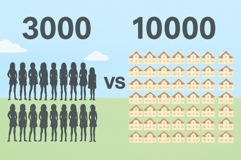 毎年のセクシー女優のデビュー数←約3000人 全国の中学校の数←約1万のサムネイル画像