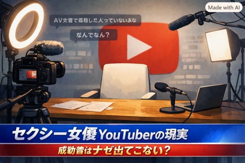 セクシー女優でYouTube成功した人がいないのって何でなん?