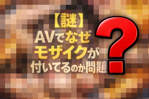 【謎】AVでなぜモザイクが付いてるのか問題のトップ画像