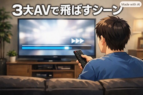 3大AVで飛ばすシーン「手コキ」「フェラ」「乳首舐め」