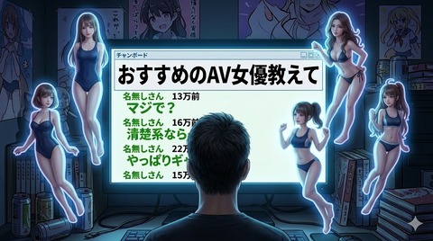 【画像】おんJ民「おすすめのAV女優教えて」のトップ画像