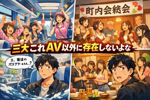 三大これAV以外に存在しないよなってもの バスツアー 町内会