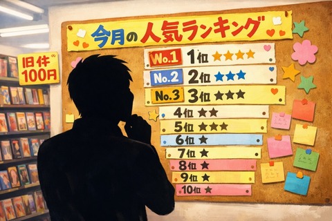 6月のAV女優ランキングｗｗｗ「地方の店舗ランキングって信用できるんか？」