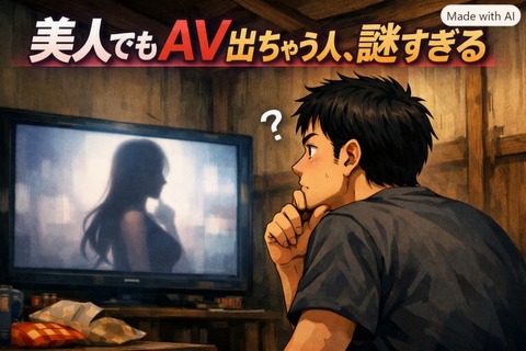 美人でもAV出ちゃう人、謎すぎる