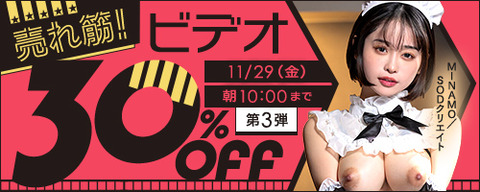 FANZA動画 売れ筋！ビデオ 30％OFF 第3弾 2024/11/29（金）朝10:00まで【PR】