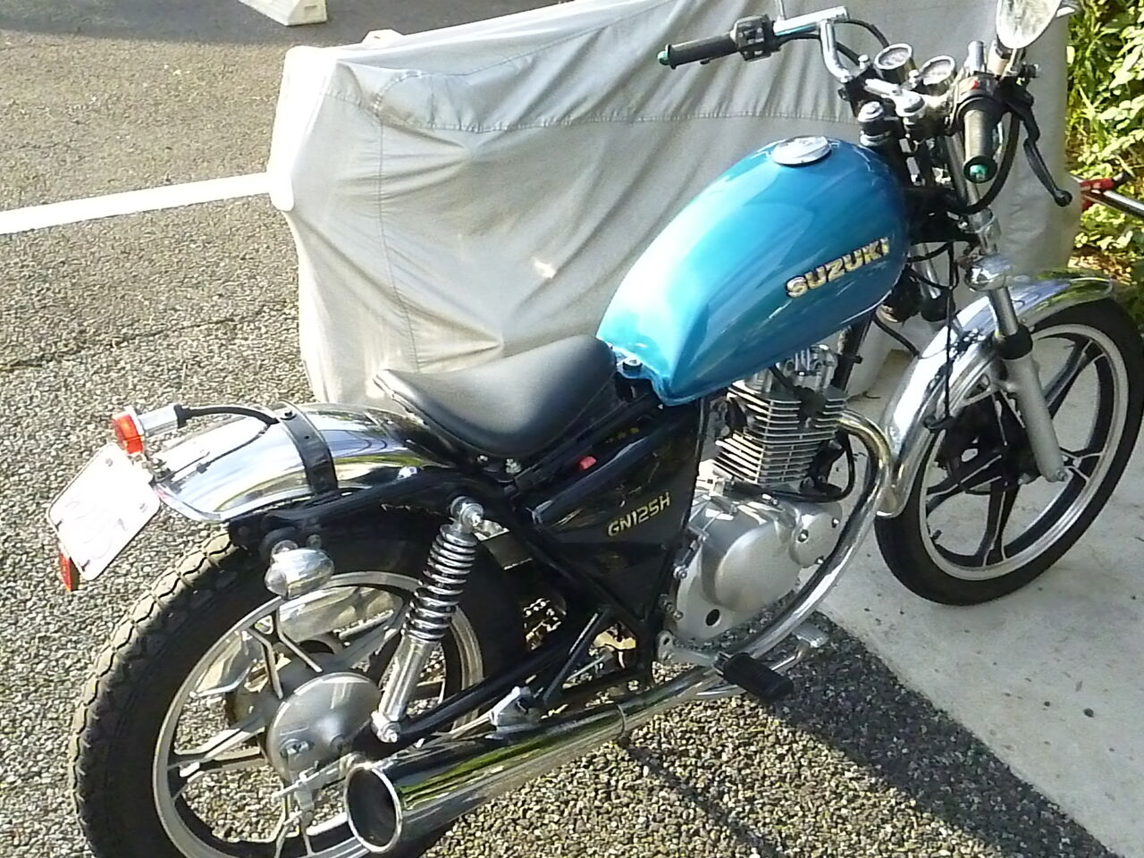 GN125Hのリヤのショートフェンダー化 : 双極性障害なバイク