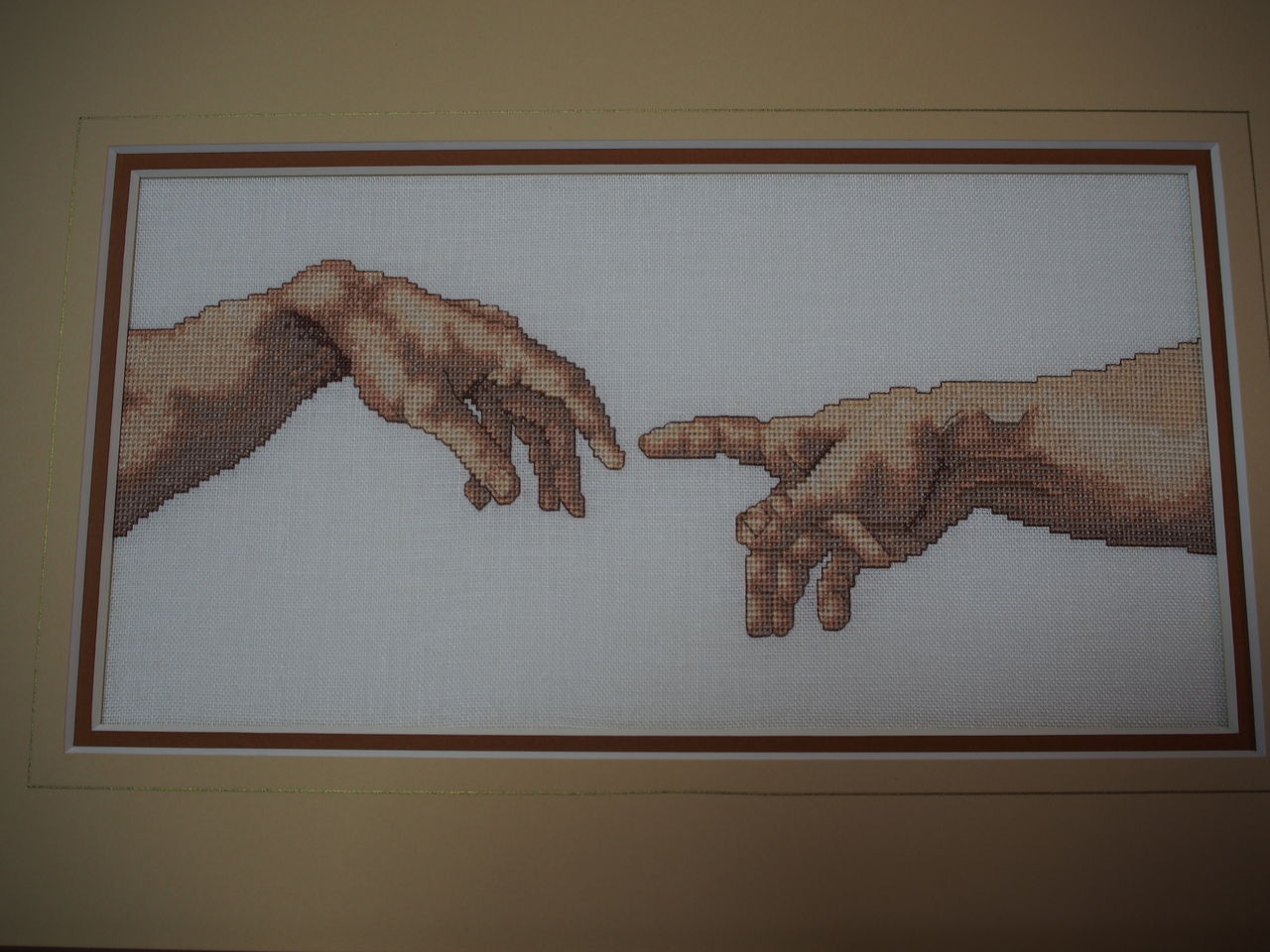 システィーナ礼拝堂の アダムの創造 サウンド オブ クロスステッチ