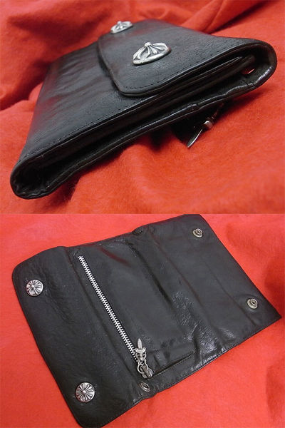 CHROME HEARTS【定価24万↑】WAVEウォレット/デストロイレザーをお