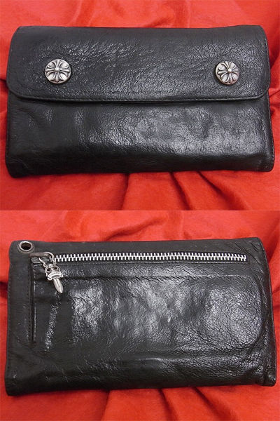 CHROME HEARTS【定価24万↑】WAVEウォレット/デストロイレザーをお
