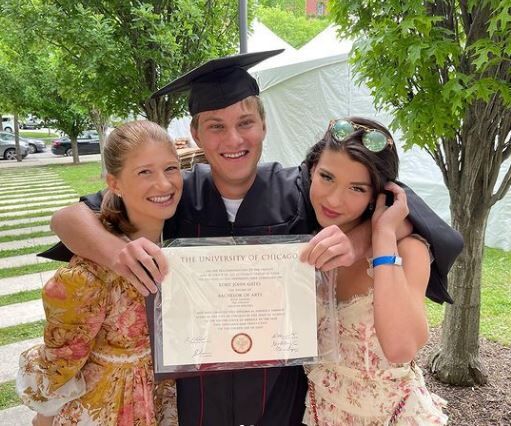 Phoebe Gates with her sister and brother