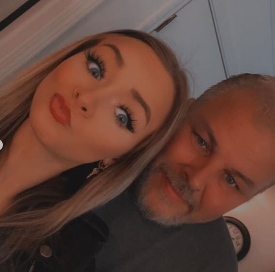 Zoe Laverne with her father Douglas Wright
