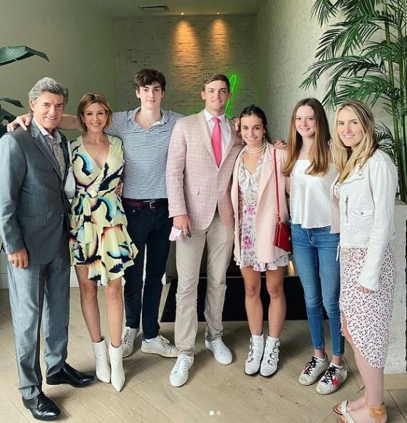 Dominique Sachse with her husband and kids