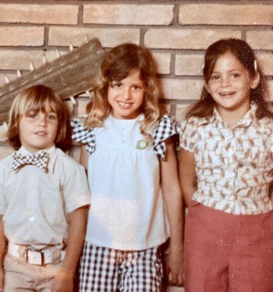 Sachse`s childhood photo with her siblings