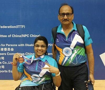 Bhavina Patel first participated in PTT Thailand Table Tennis Championship 2011 and won a silver medal for India
