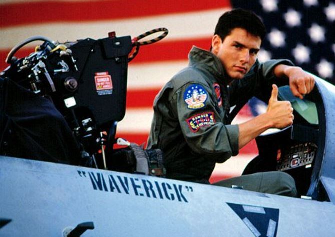 Actor Tom Cruise played the lead role in Top Gun Movie